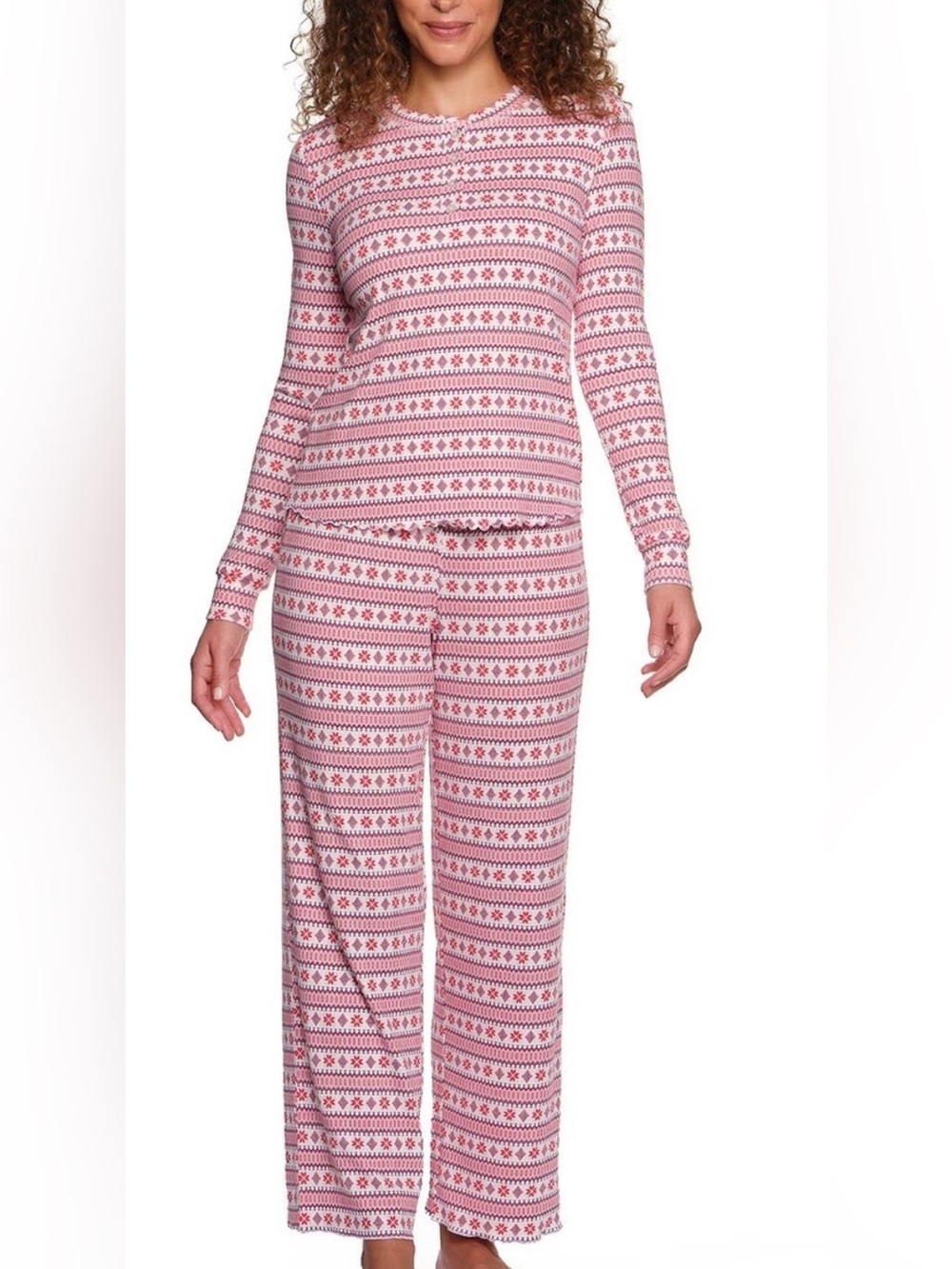LOFT Pointelle Henley two-piece pajama set